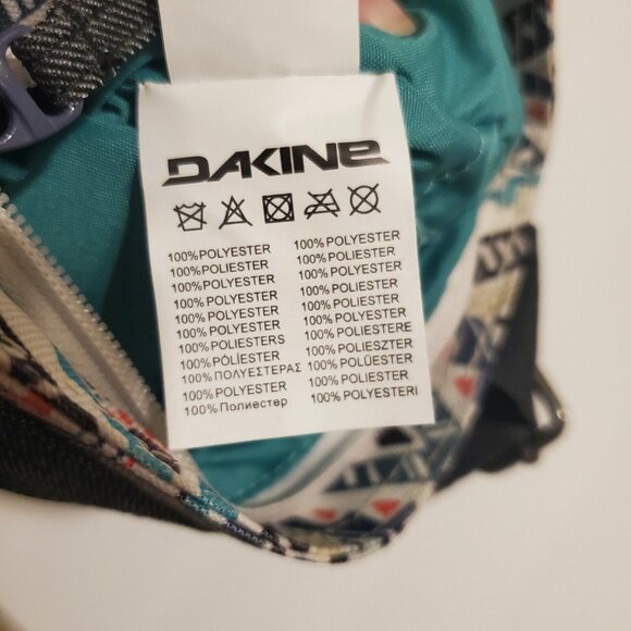 Dakine Cross Body Bag Shoulder Purse White Grey Teal Aztec Southwest 8"X10" - Picture 10 of 11